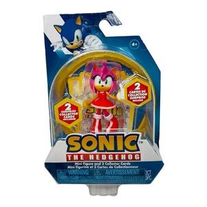 Sonic The Hedgehog AMY ROSE  2.5" Mini Figure & 2 Collector Cards